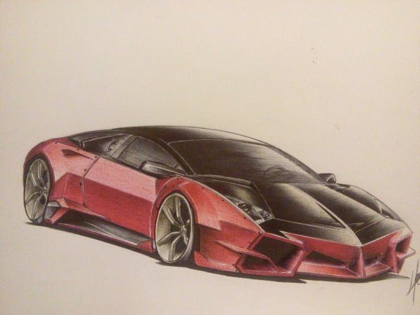 Ламборджини Ревентон рисовать
