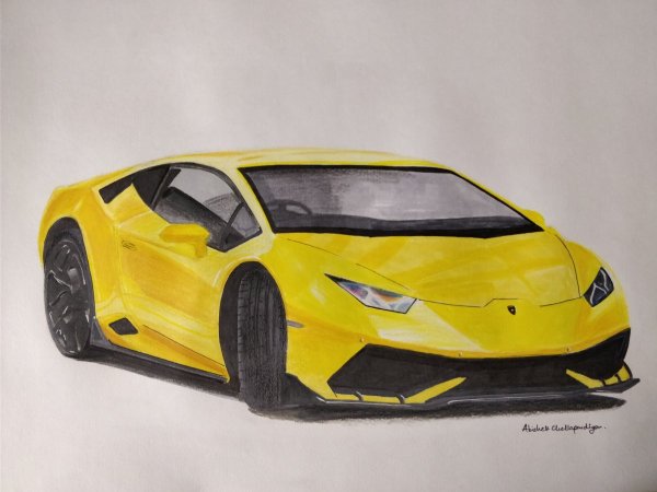 Нарисовать Ламборджини Хуракан