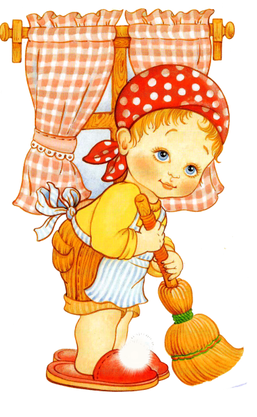 Иллюстрации девочка подметает