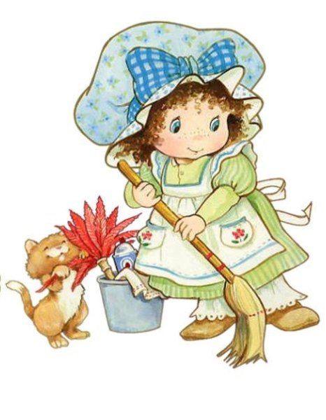 Сказочные персонажи и уборка