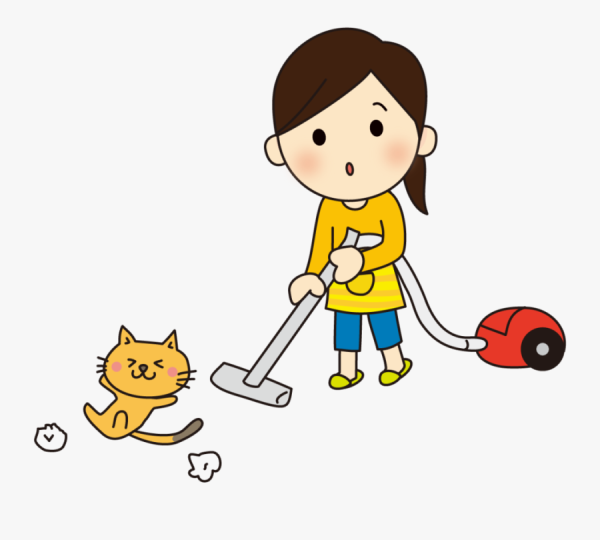 Уборка для детей на прозрачном фоне