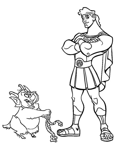 Раскраска Геркулес Дисней