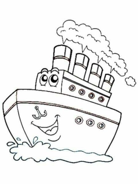 Пароход мультяшка