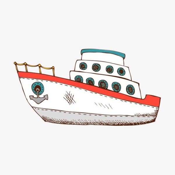 Пароход мультяшный