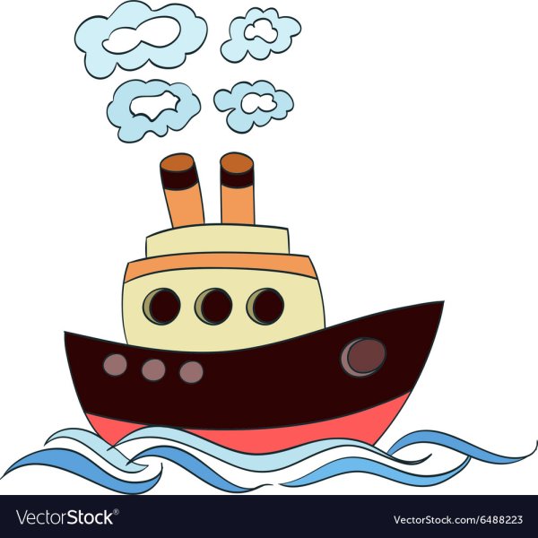 Кораблик раскраска для малышей