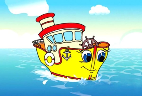 Раскраска. Кораблик