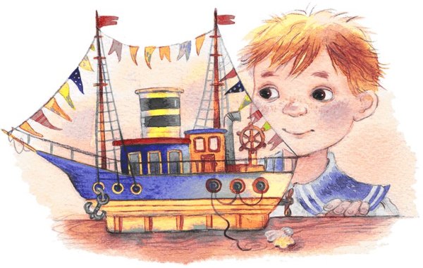 Пароход детские рисунки