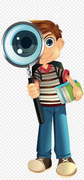 Ребенок с лупой