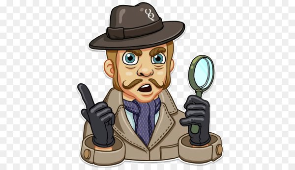 Детектив на прозрачном фоне