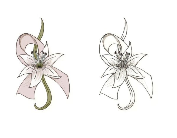 Маленькие рисуночки лилий