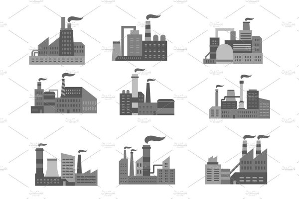 Завод Стоковая Графика