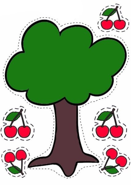 Дерево раскраска для детей