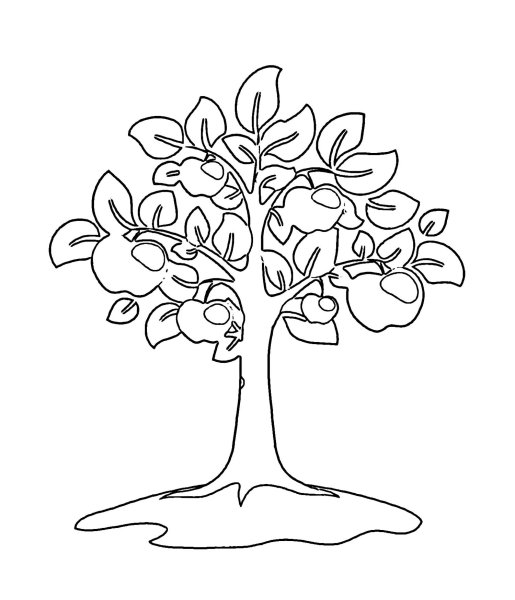 Дерево раскраска для малышей