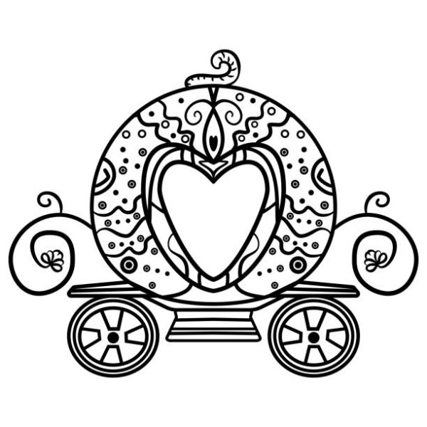 Карета тыква для Золушки раскраска