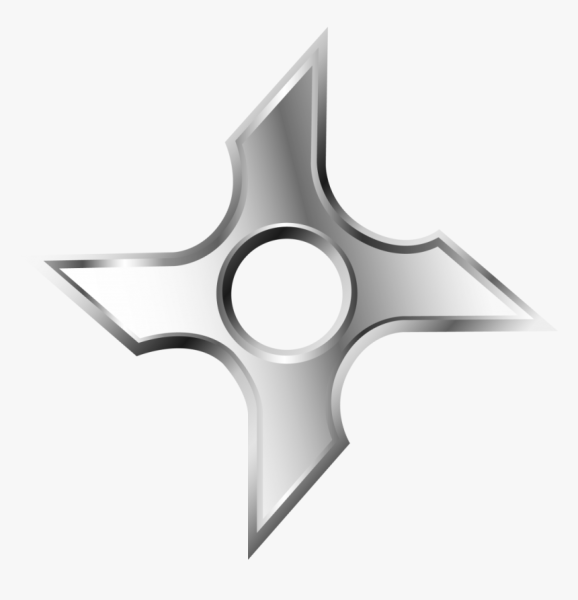 Сюрикены на прозрачном фоне