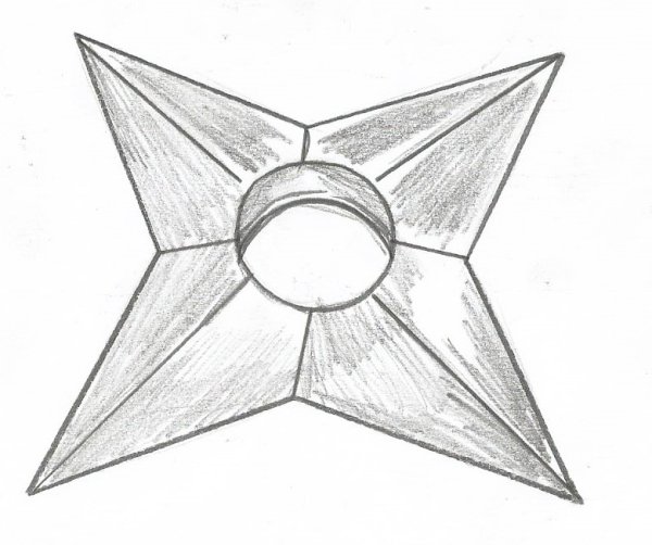 Сюрикены карандашом