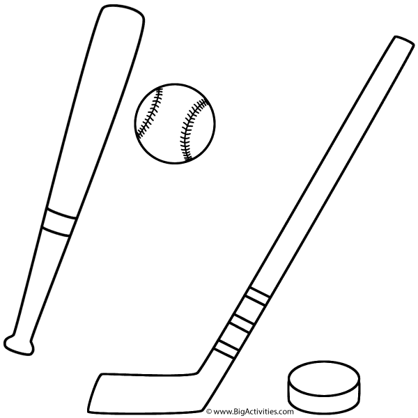 Раскраска спортивный инвентарь для детей