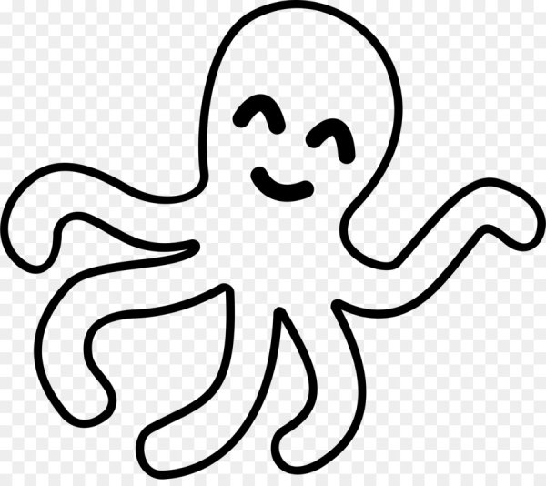 Осьминог контур