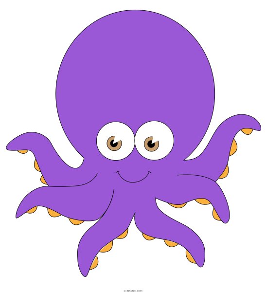 Осьминог мультяшный