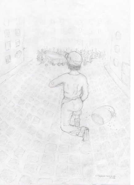 Гюго Гаврош раскраска