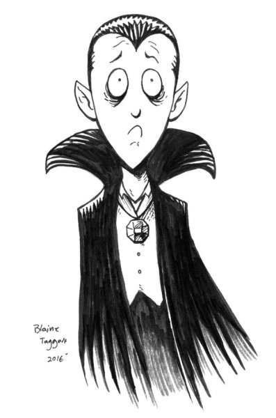 Вампир рисунок карандашом