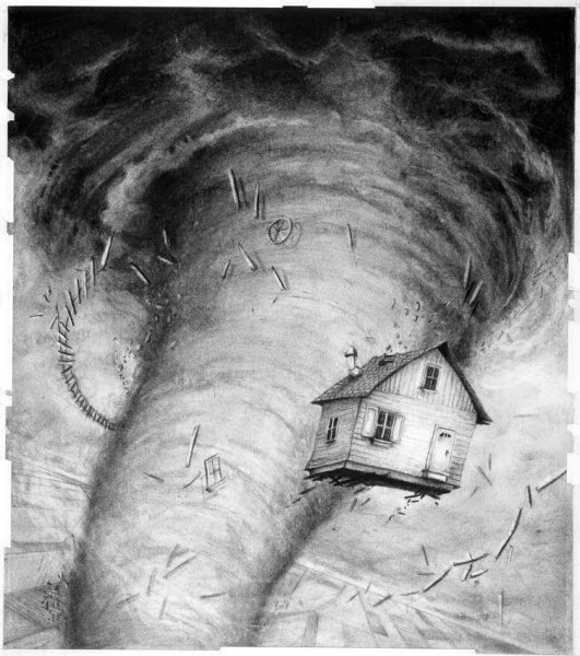 Торнадо карандашом