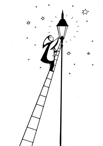 Фонарщик раскраска для детей