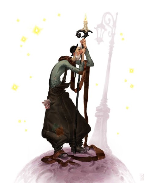 Маленький принц иллюстрации фонарщик