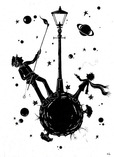 Маленький принц силуэт