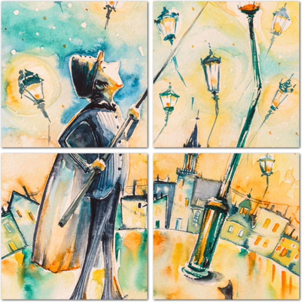 Фонарщик в живописи