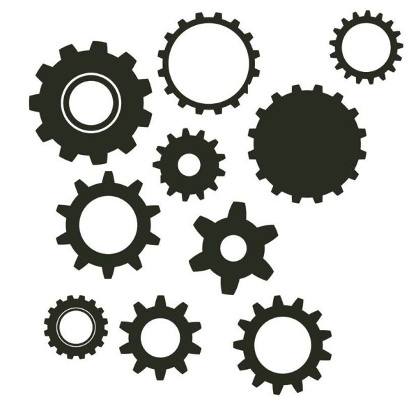 Шестерня трафарет