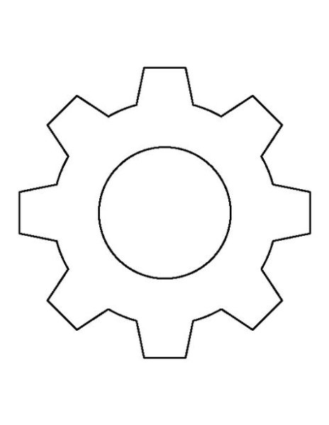 Шестерня трафарет