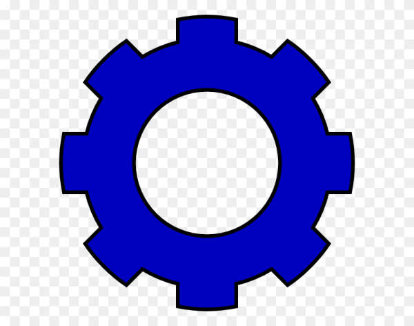 Синий символ шестеренка