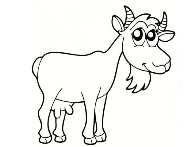 Козленок рисунок для детей