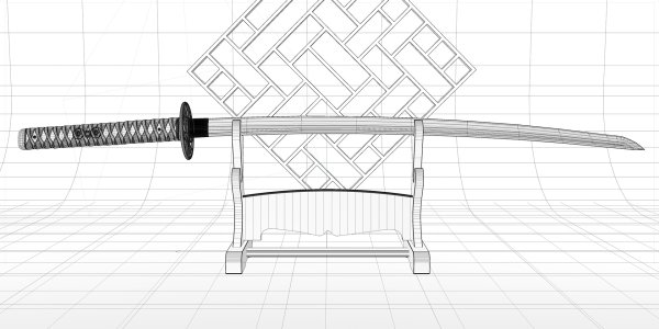 Катана карандашом