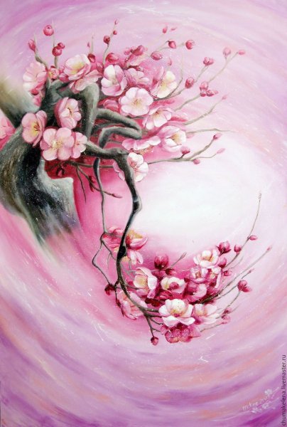 Отцветает Сакура японская живопись