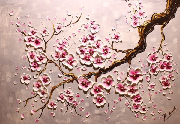 Ветка Сакуры живопись