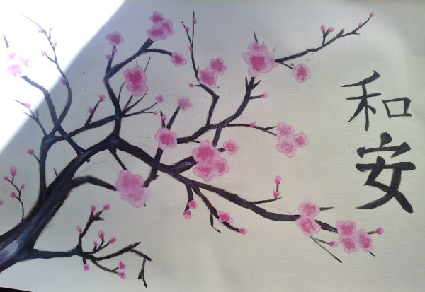 Рисование Сакура для детей