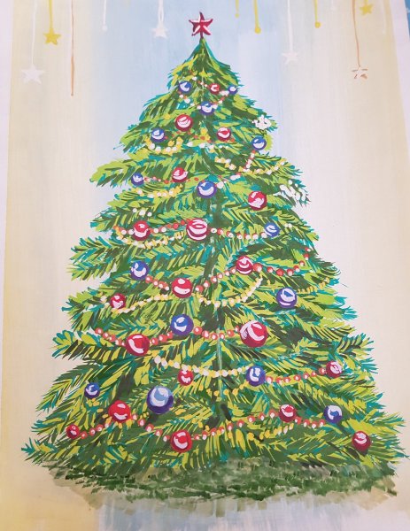 Елка раскраска