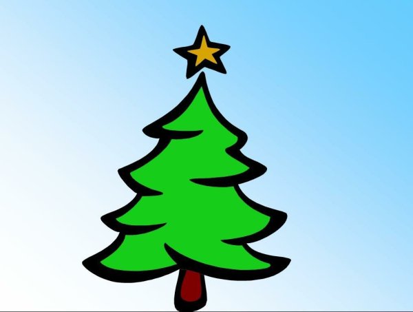 Раскраска елочка Новогодняя