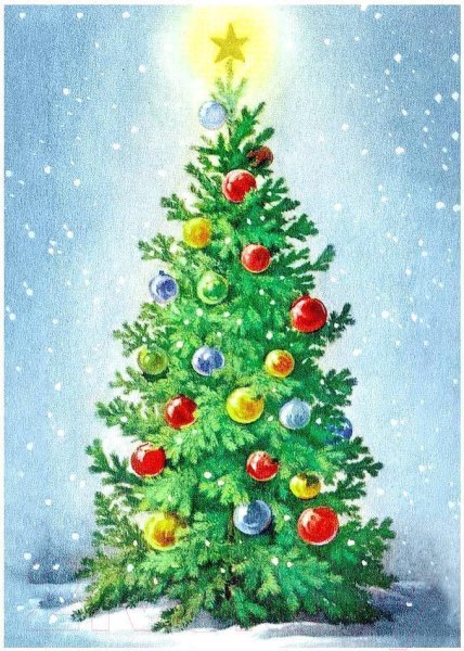 Елка карандашом