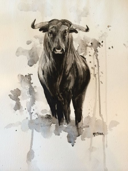 Бык арт красивый
