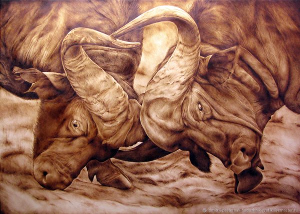 Бык картины художников