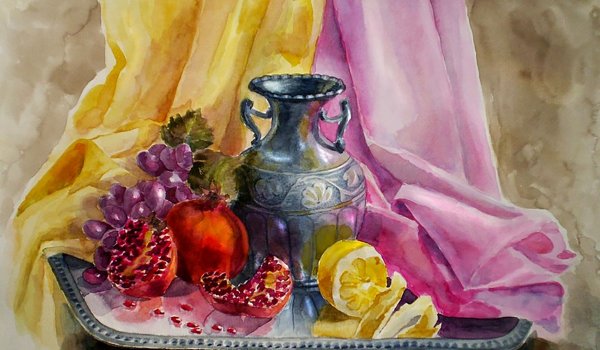 Akvarel рангтасвир натюрморт