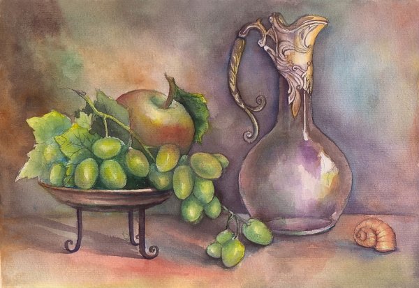 Натюрморт с фруктами легкий