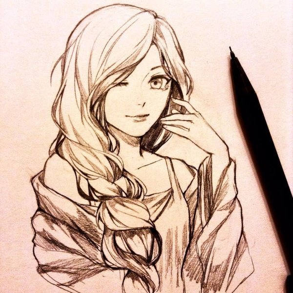 Набросок карандашом легкий