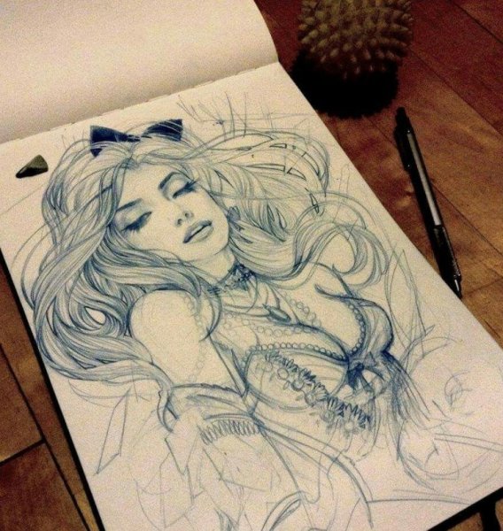 Цветы карандашом