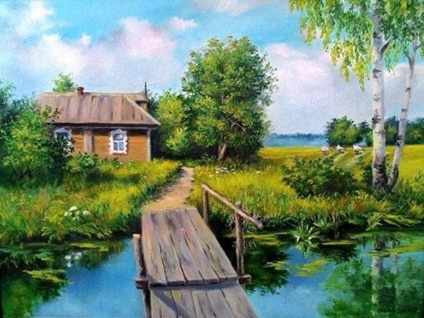 Игорь Лобович - деревенский пейзаж