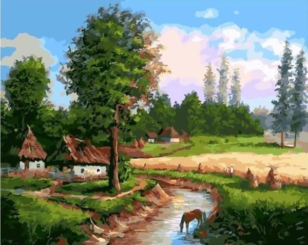 Пейзаж деревенька