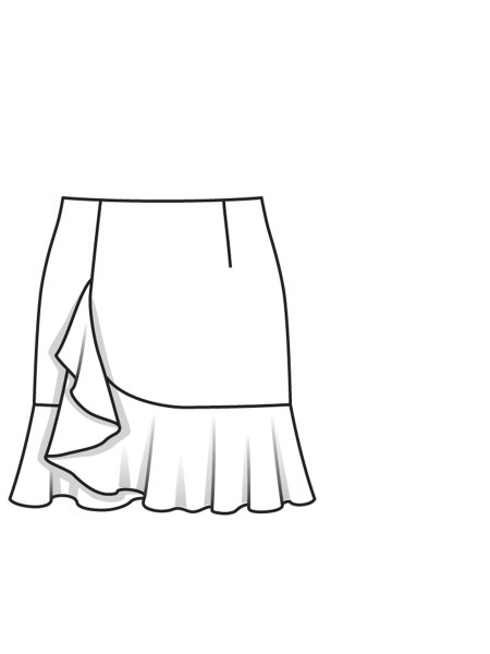 Нарисовать юбку карандашом
